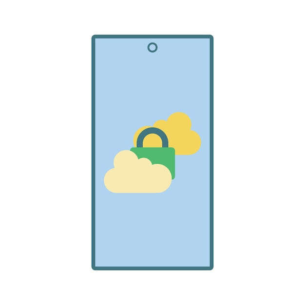 A padlock icon on a smartphone screen, representing data encryption and mobile security.