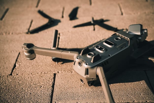 A detailed close-up of a military drone being controlled by AI, with data streams and complex algorithms visualized on a holographic display. The image should highlight the integration of AI in unmanned aerial vehicles.
