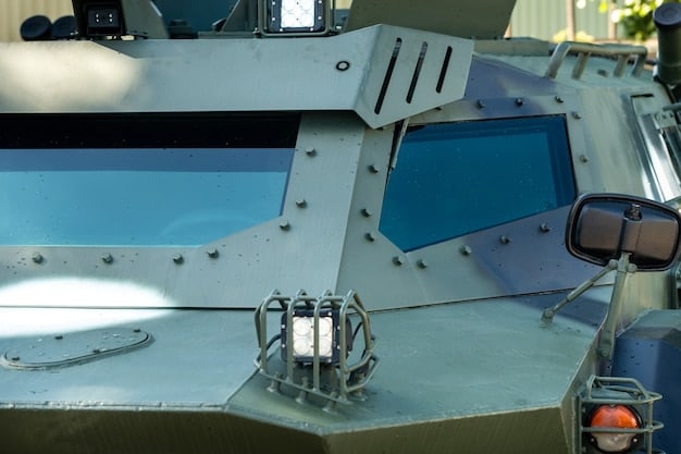A detailed close-up of a US Navy laser weapon system mounted on a warship, showing the intricate details of the optics, cooling systems, and power supply connections. Technicians are working nearby, calibrating the system.