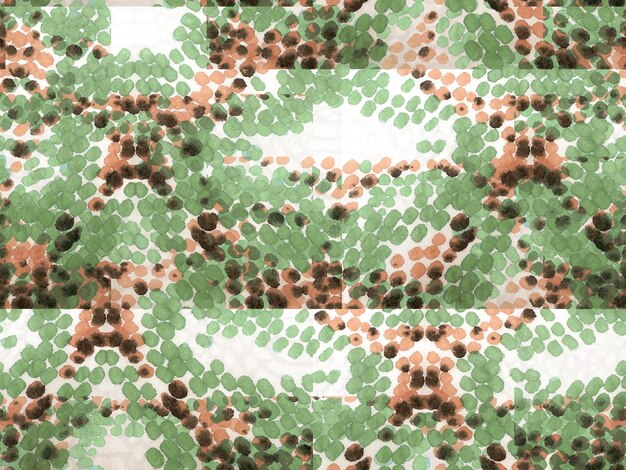 A close-up shot comparing the old and new camouflage patterns of the military uniform. The new pattern is more digital and adaptable to different terrains.