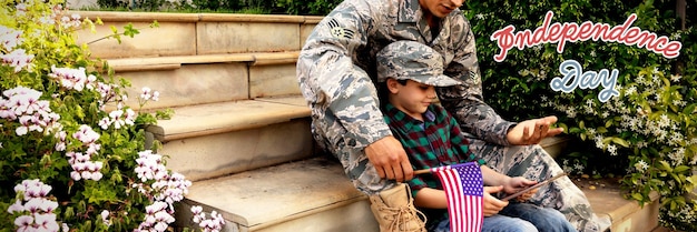 A veteran-owned small business with a sign highlighting the owner's military service, showcasing the entrepreneurial spirit and work ethic instilled by the military.