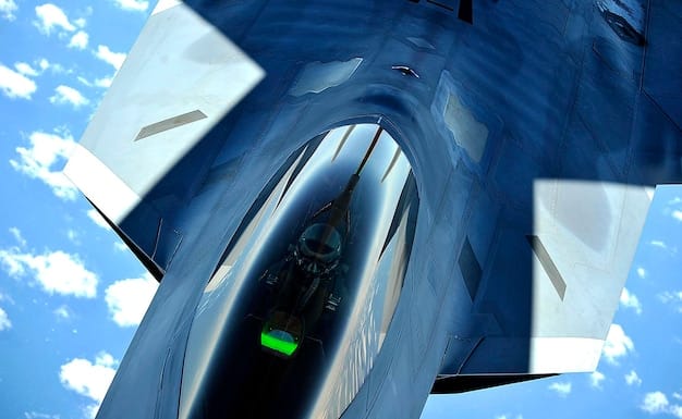 A close-up view of the US Military's newest stealth bomber's wing, showcasing the advanced materials and smooth, blended design. The image highlights the radar-absorbent materials and the aerodynamic shaping that contributes to its stealth capabilities, relating to Analyzing the Technological Capabilities of the US Military's Newest Stealth Bomber.