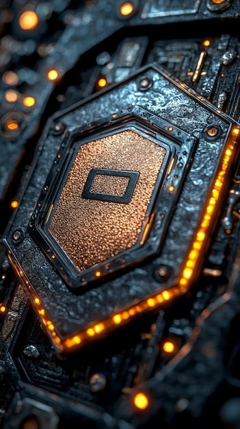 A close-up view of a quantum encryption device, showing its intricate circuitry and optical components used for key distribution. The device is housed in a secure, climate-controlled environment. Mention 'What are the Key Technological Innovations in US Military Satellite Communication Systems?' in the description]
