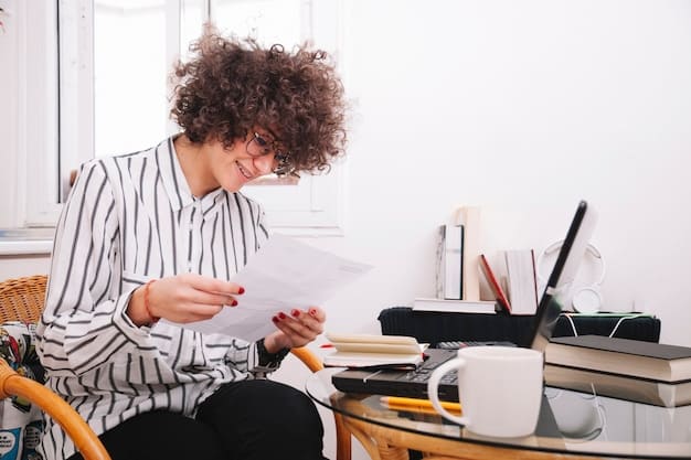 A person reviewing legal documents related to their employment benefits in a home office setting, highlighting the importance of understanding ones rights during Defense Industry Layoffs: What are Your Rights and Options as a US Employee?.